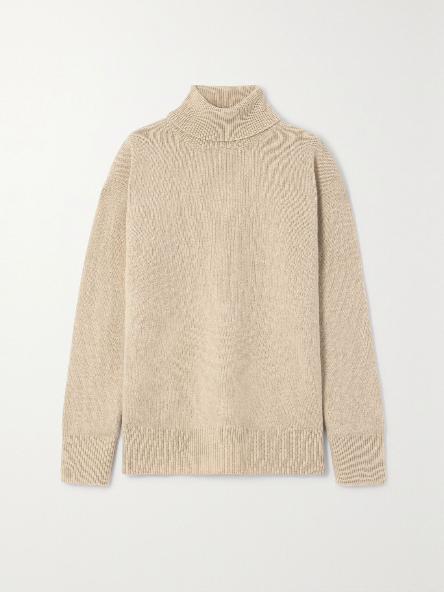 Stepny oversized wool and cashmere-blend turtleneck sweater Sand - 1