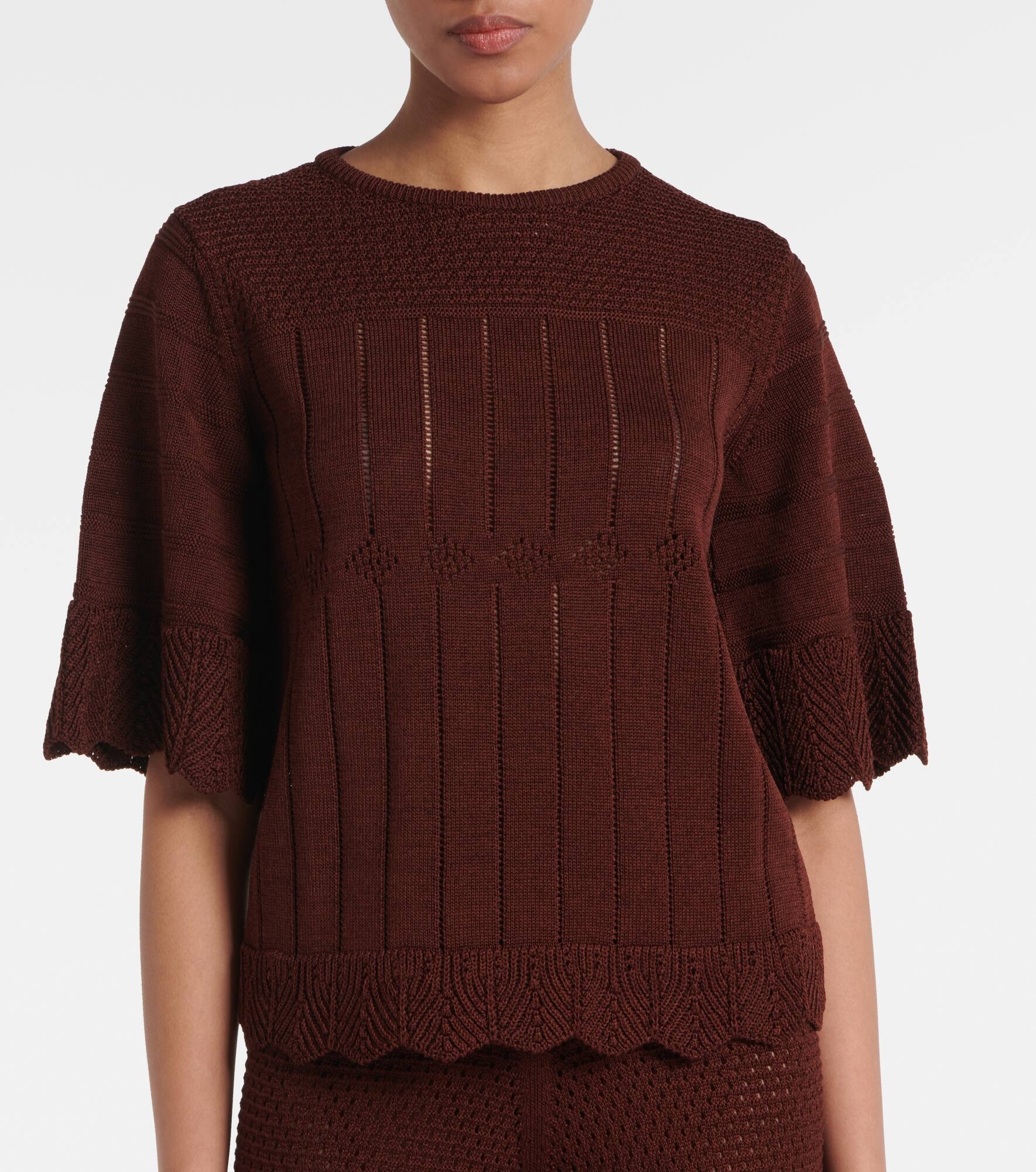 Rêverie open-knit cotton-blend top - 5