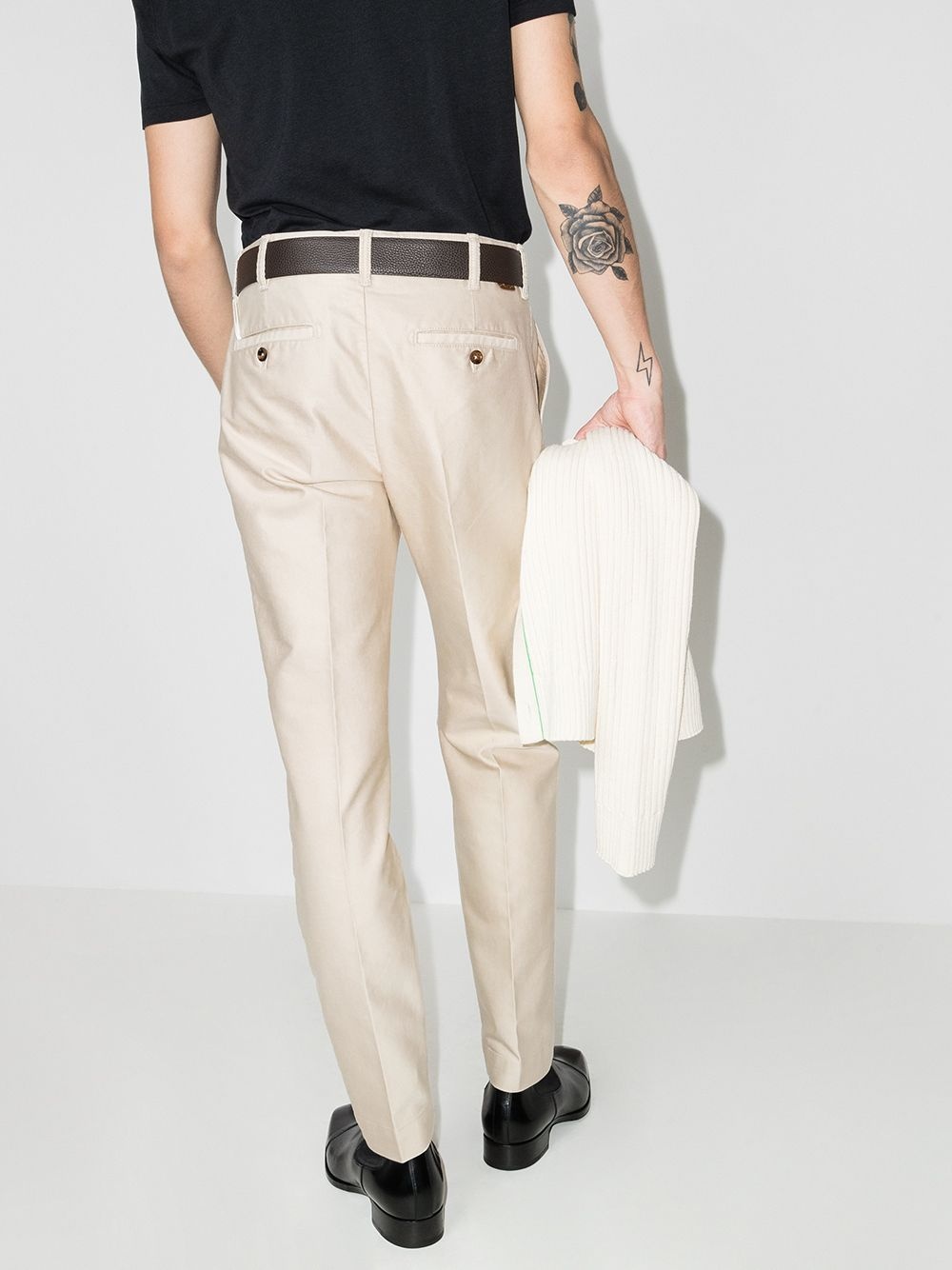 tailored straight-leg trousers - 3