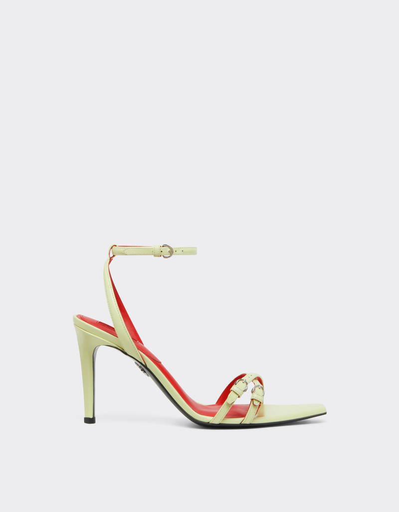 Glossy leather sandals 1