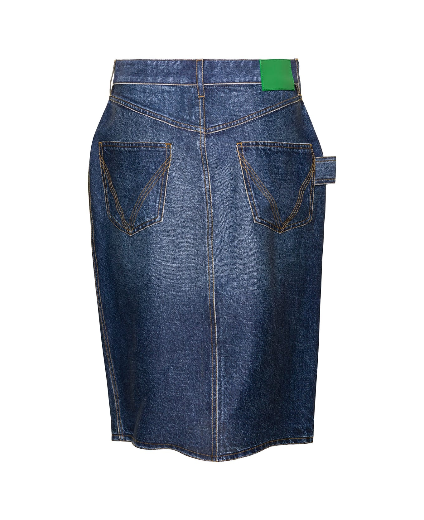Midi Skirt With Logo Patch - 2
