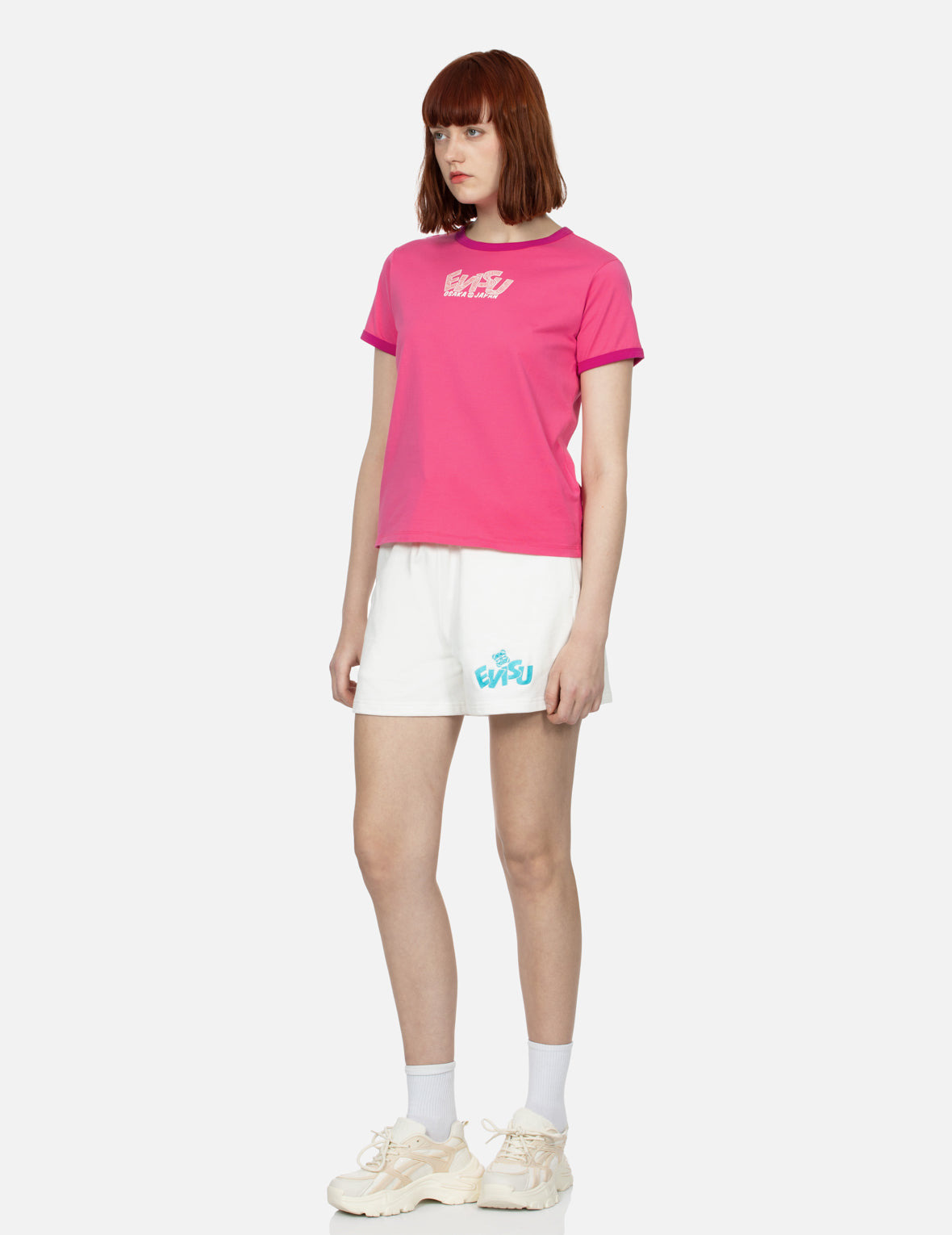LOGO AND TAKOYAKI DARUMA PRINT REGULAR FIT RINGER T-SHIRT - 4