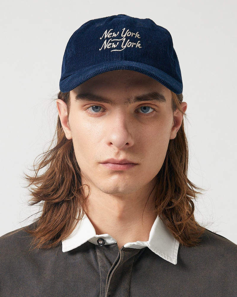 CORDUROY SCRIPT NY NY CAP - NAVY 3