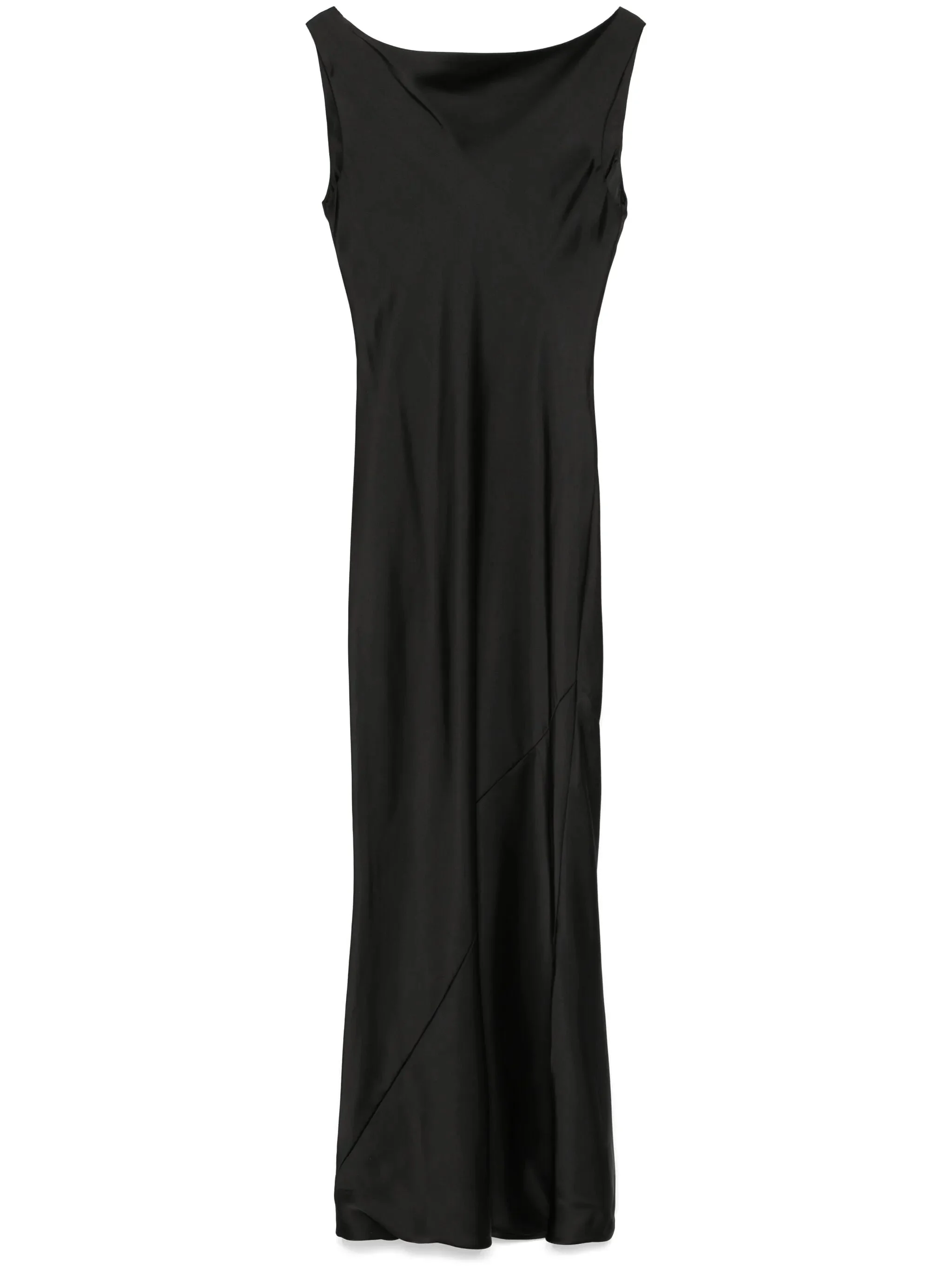 draped sleeveless gown - 1