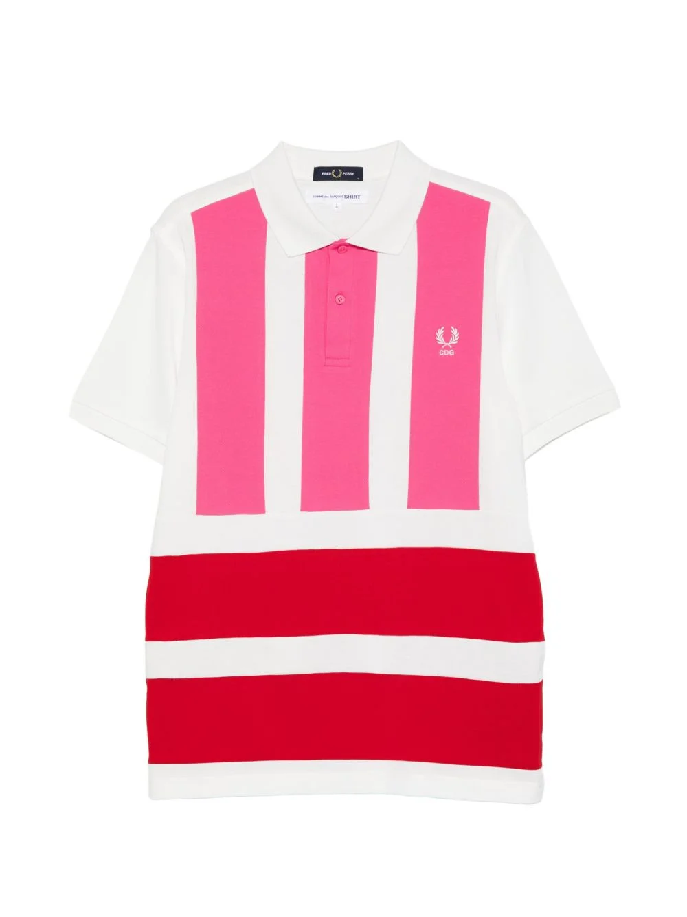 striped logo-embroidered polo shirt - 1