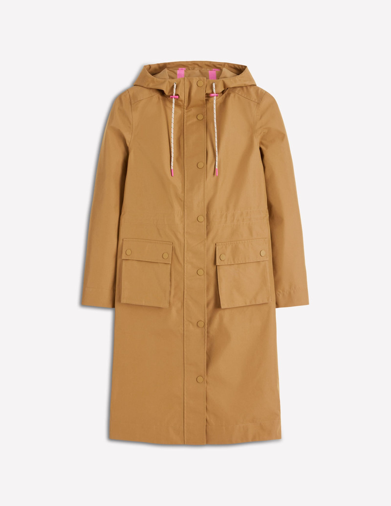Longline Rain Mac-Hazelnut Brown 1
