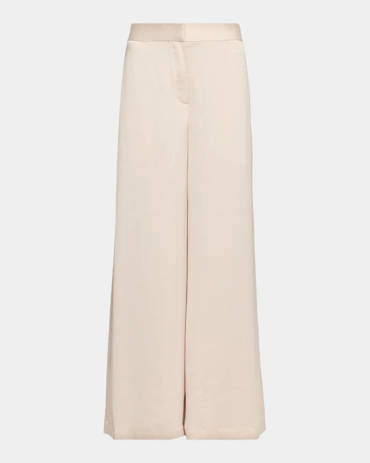 Arlan Satin Wide-Leg High-Rise Pants - 1