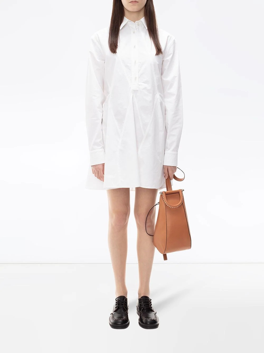 godet-hem shirt-dress - 2