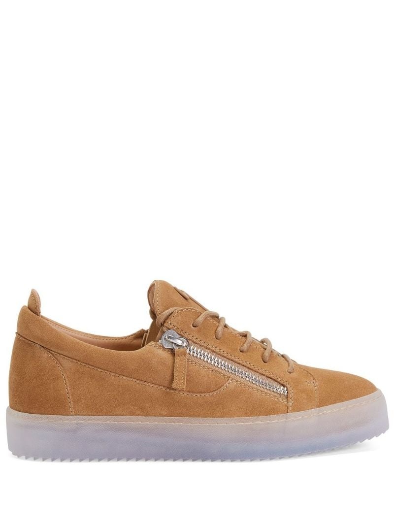 zip-detail low-top sneakers - 1