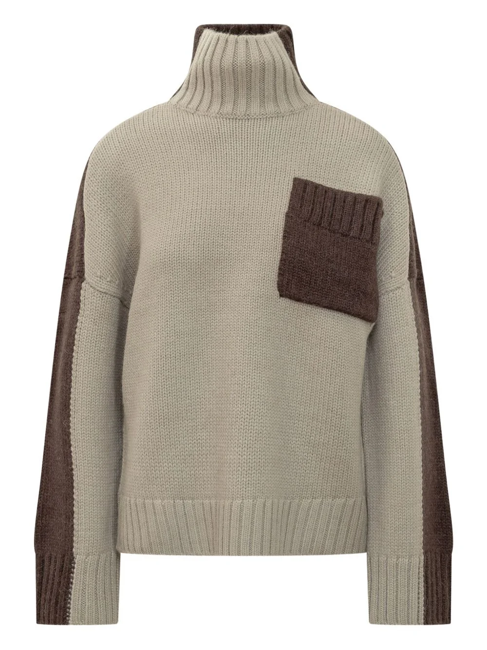 two-tone panelled sweater - 1