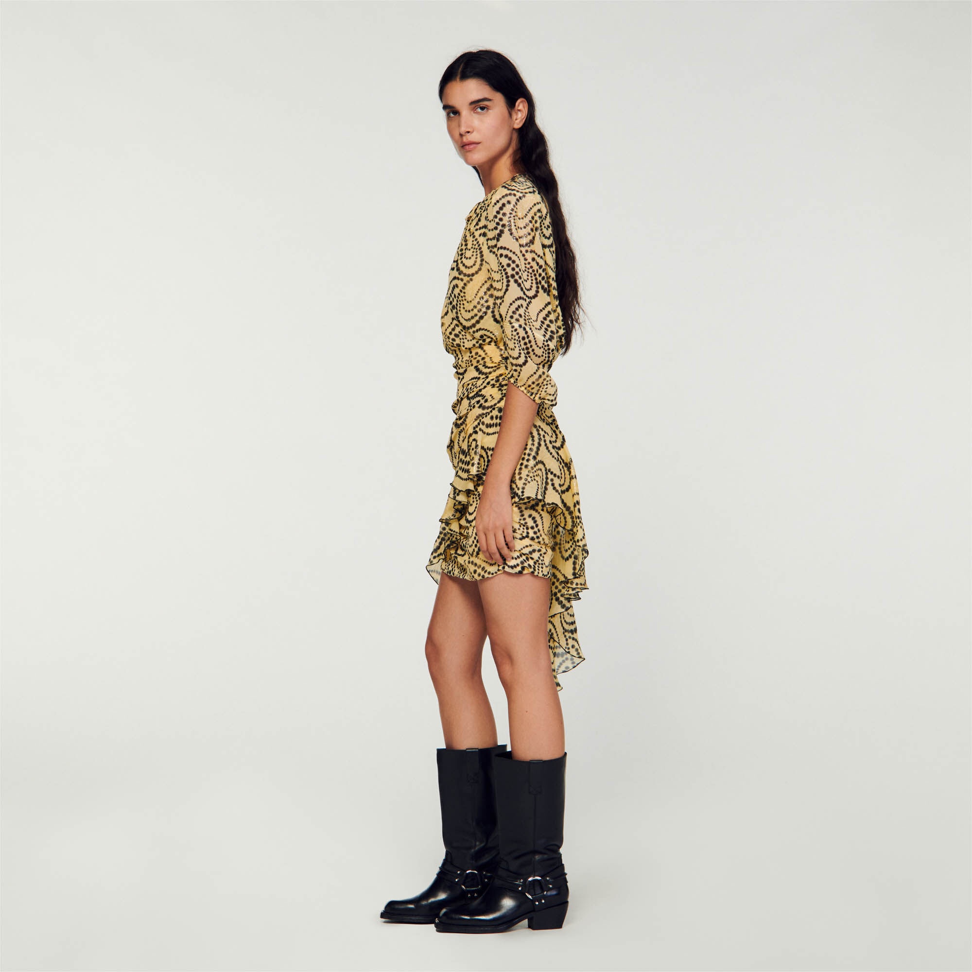 PAISLEY PRINT ASYMMETRIC DRESS - 7