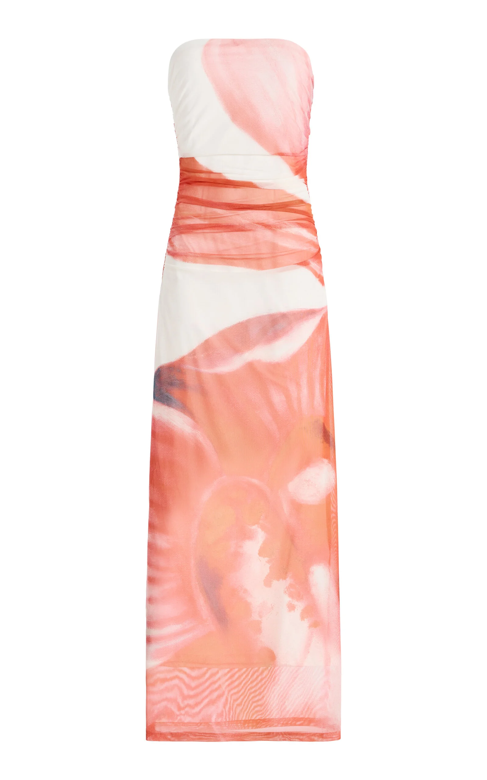 Exclusive Sura Floral Strapless Maxi Dress orange - 1