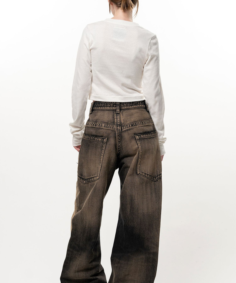 V-Neck Cropped Long Sleeve T-Shirt 7