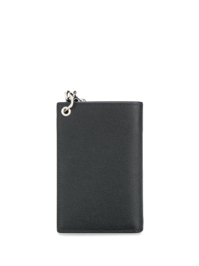 SAINT LAURENT embossed logo chain wallet outlook