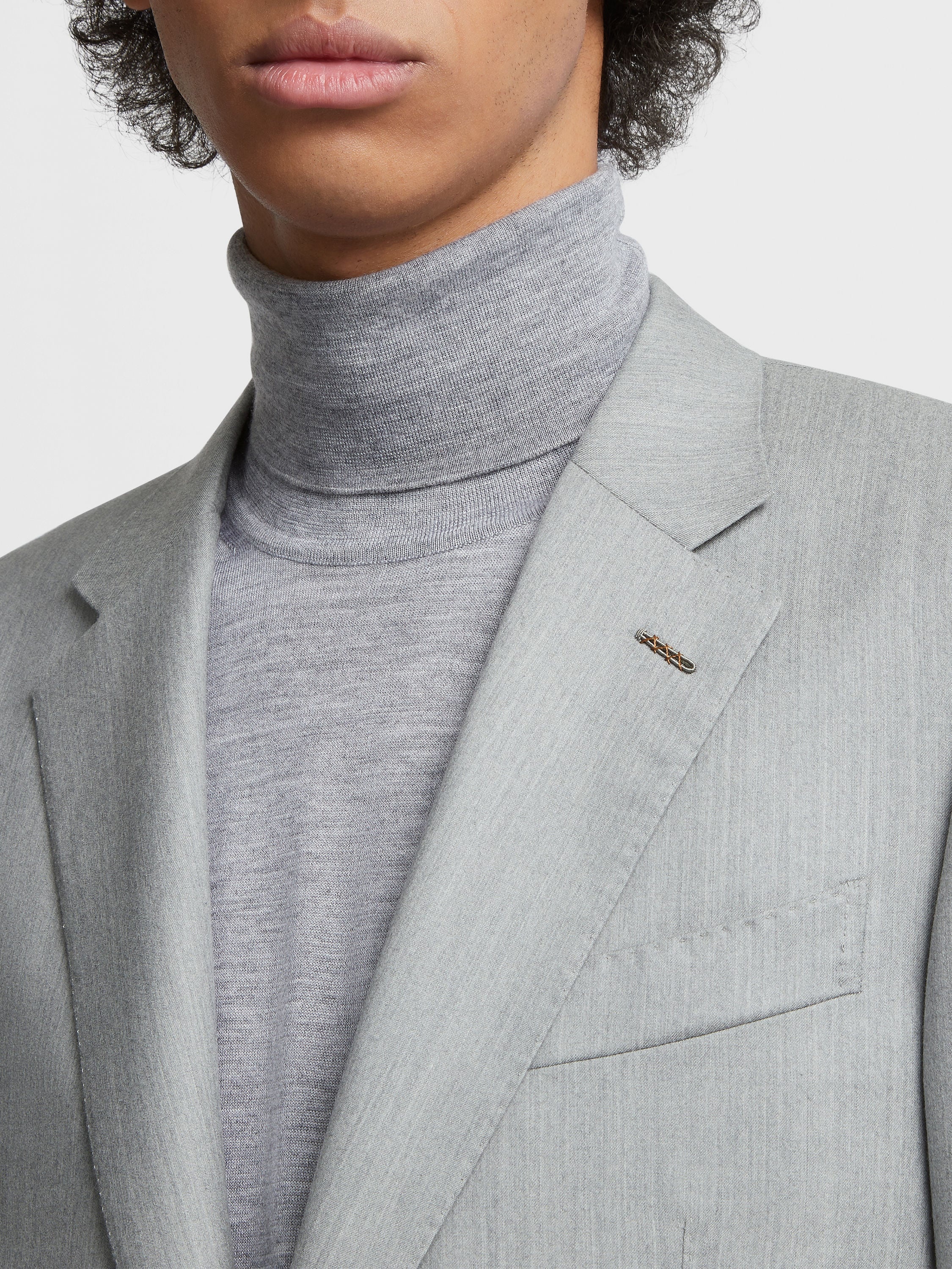 LIGHT GREY CENTOVENTIMILA WOOL SUIT - 3