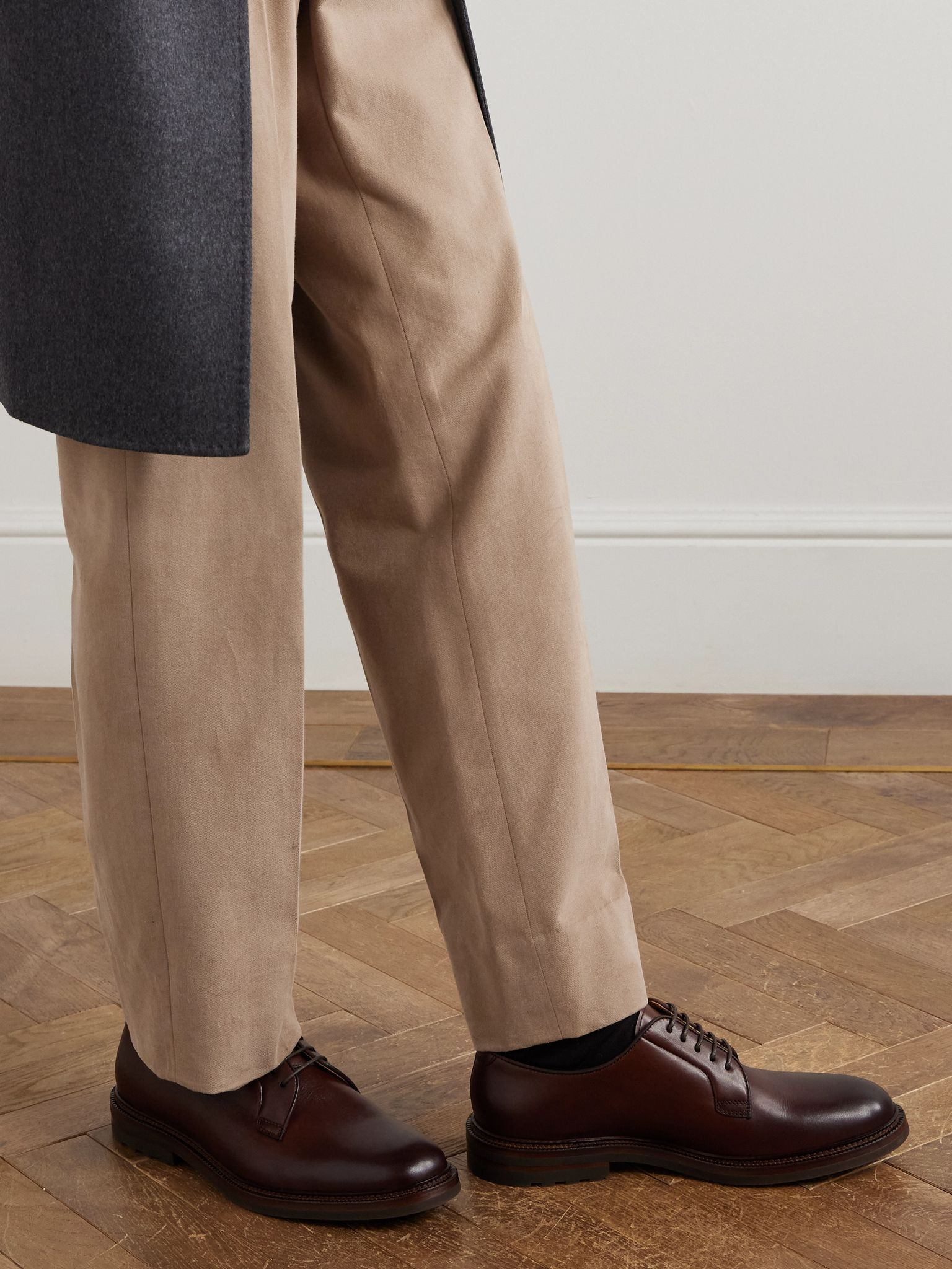 Leather Derby Shoes Dark brown - 2