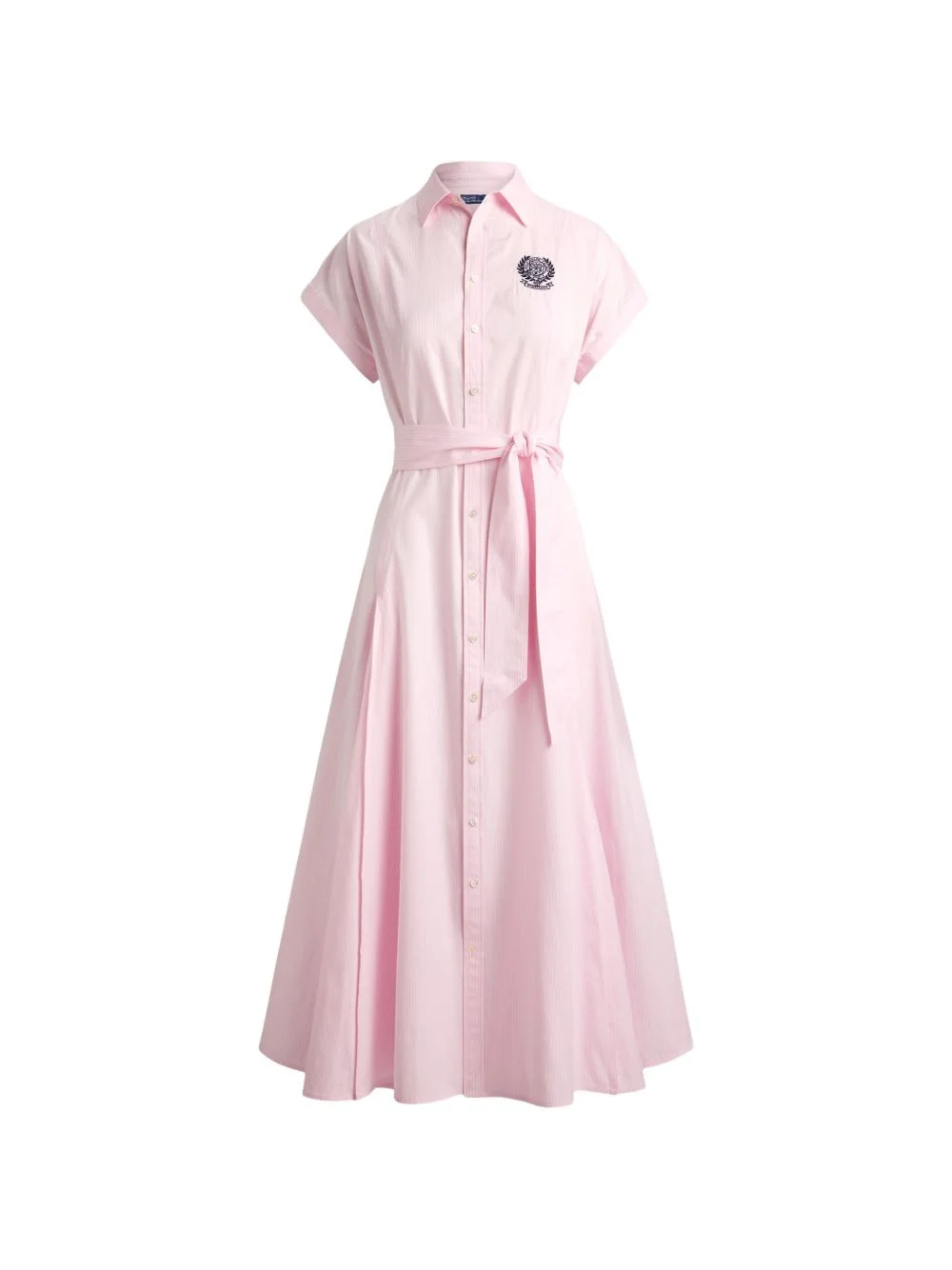 striped A-line shirtdress - 1