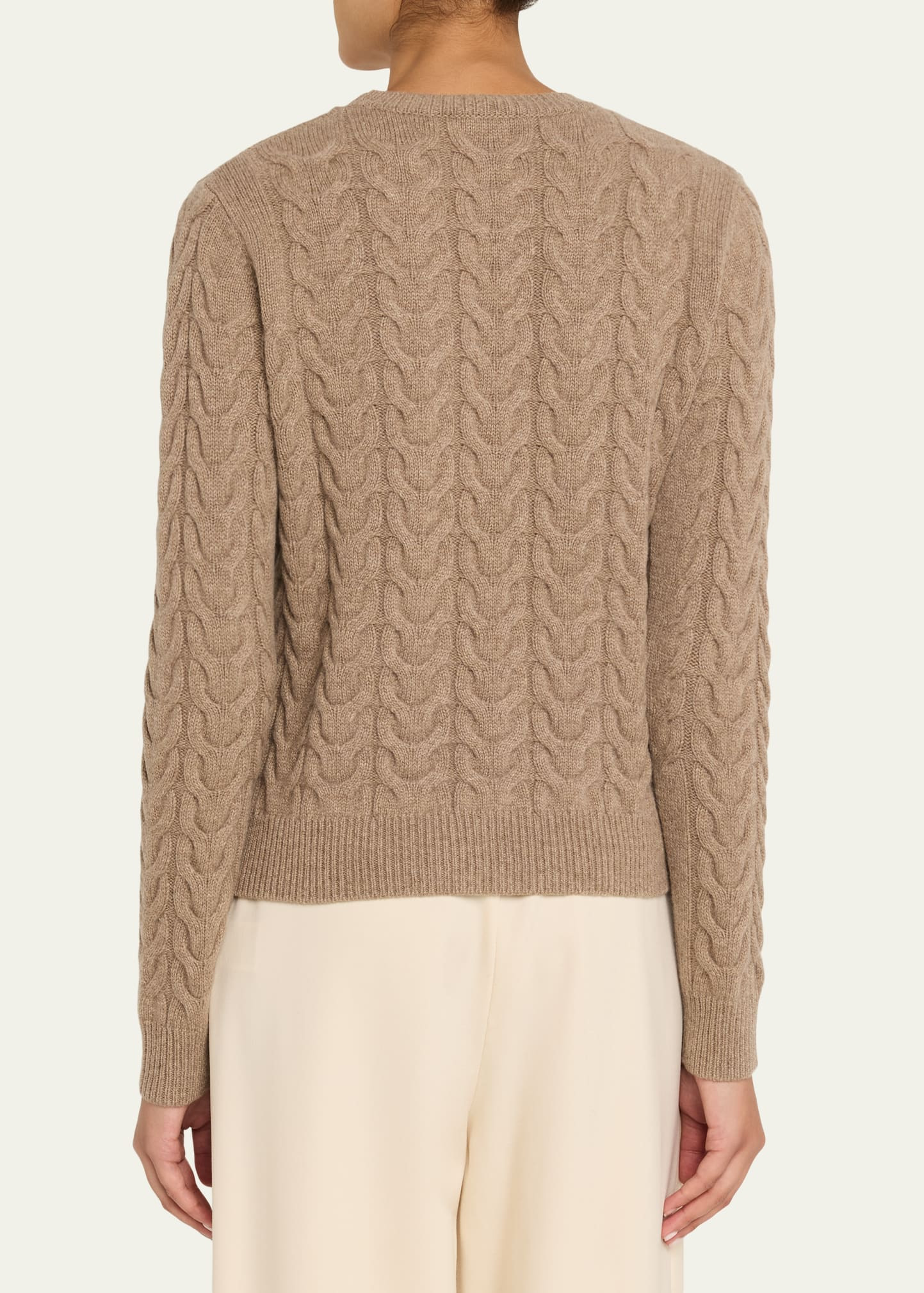 Crewneck Cashmere Fisherman Sweater - 2
