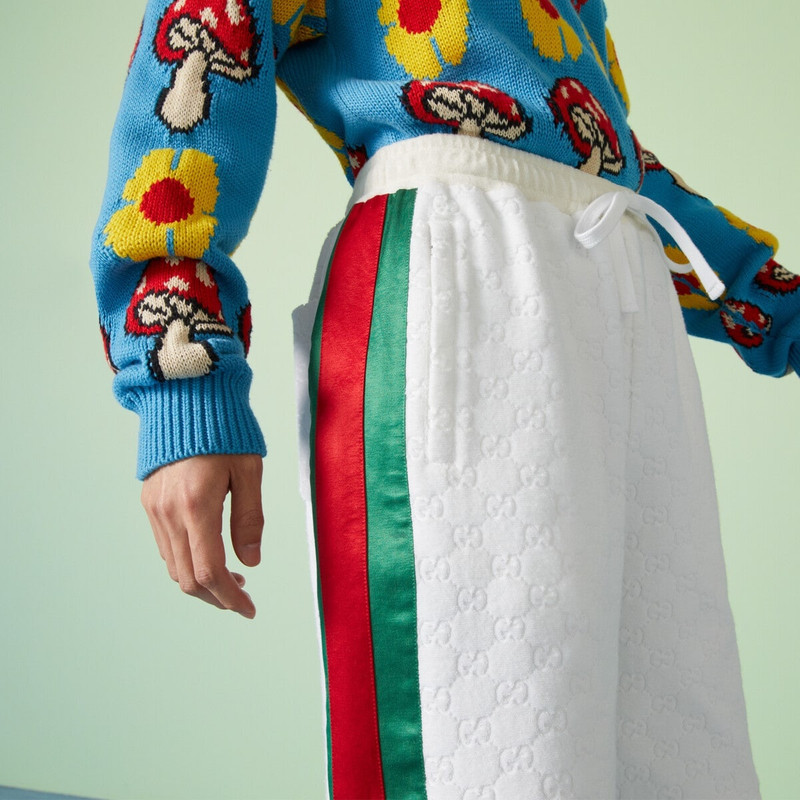 GG cotton terry cloth shorts with Web detail 3