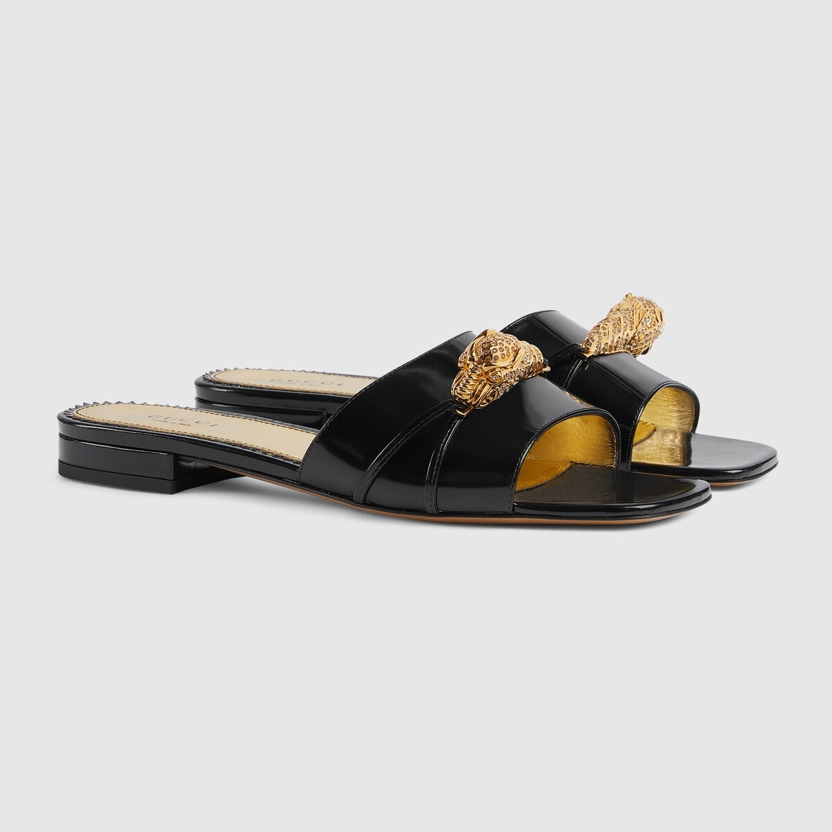 Women's slide sandal with hardware - 2