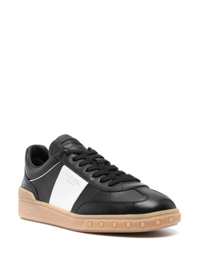 Valentino Rockstud panelled leather sneakers outlook