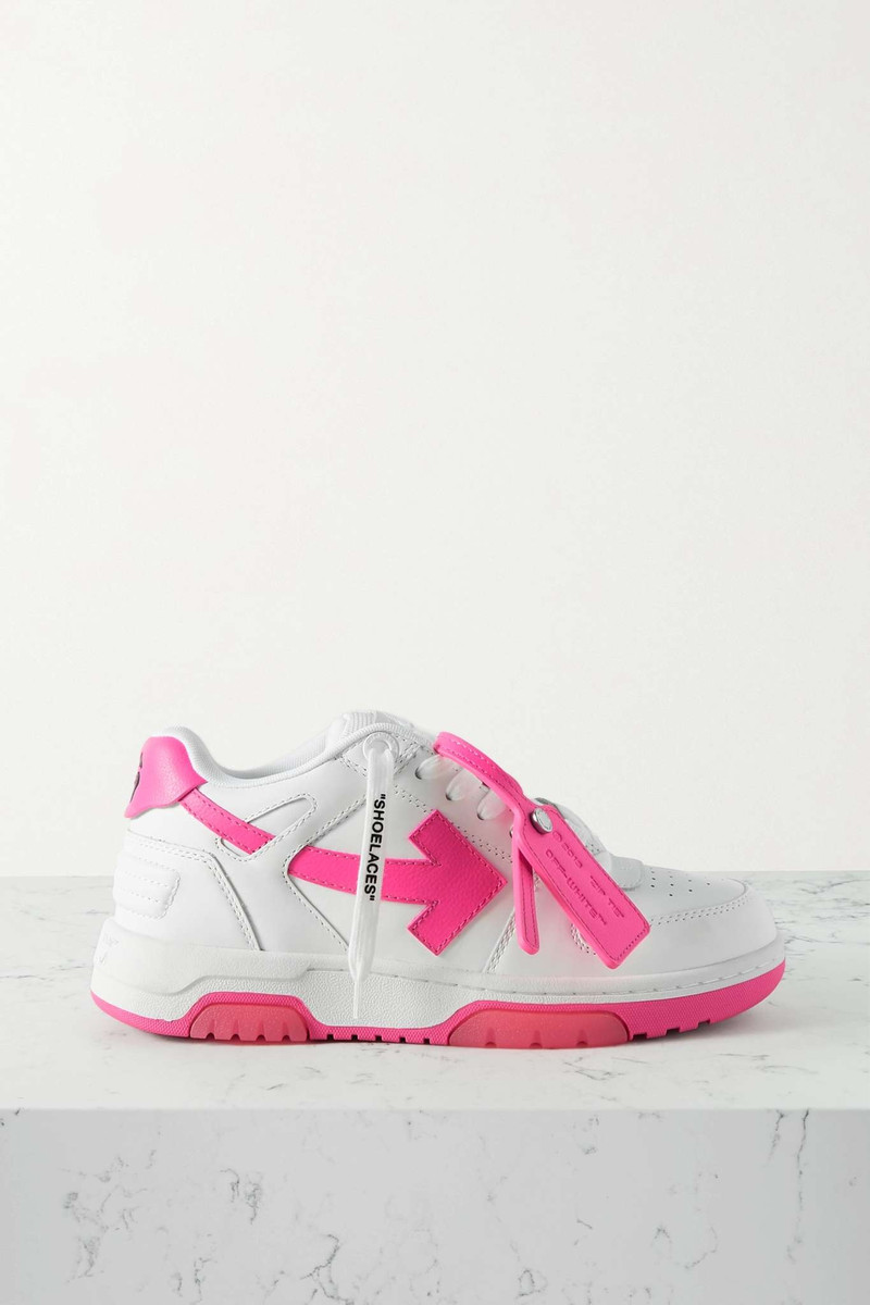 Out of Office printed leather sneakers - 1