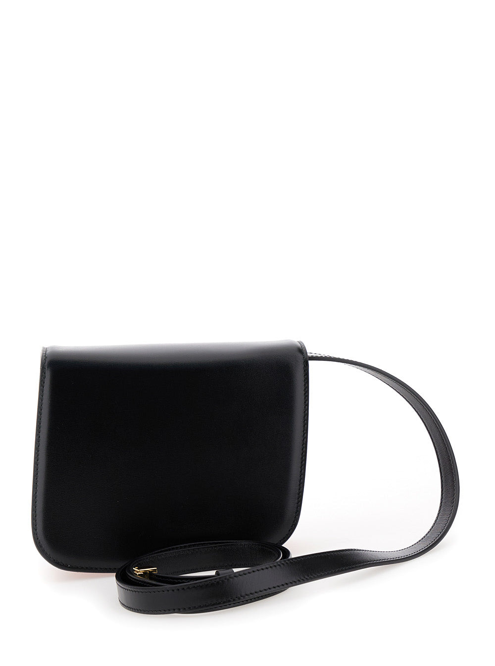 Ferragamo Women 'Fiamma S' Black Asymmetric Crossbody Bag With Logo Detail In Leather Woman - 4