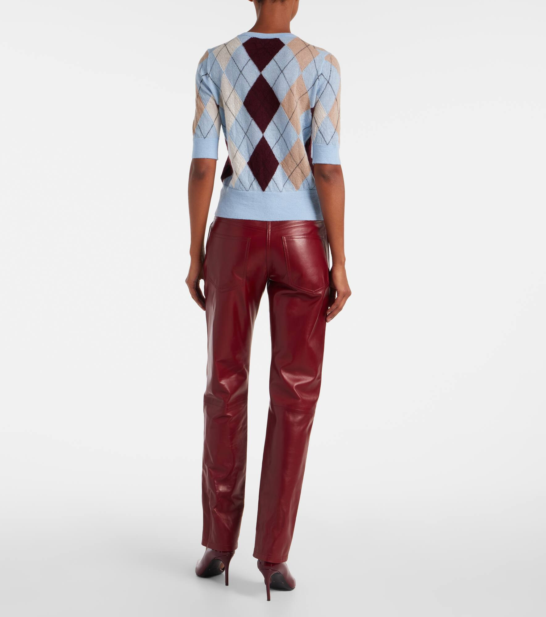 Anders argyle cashmere and mohair top - 3