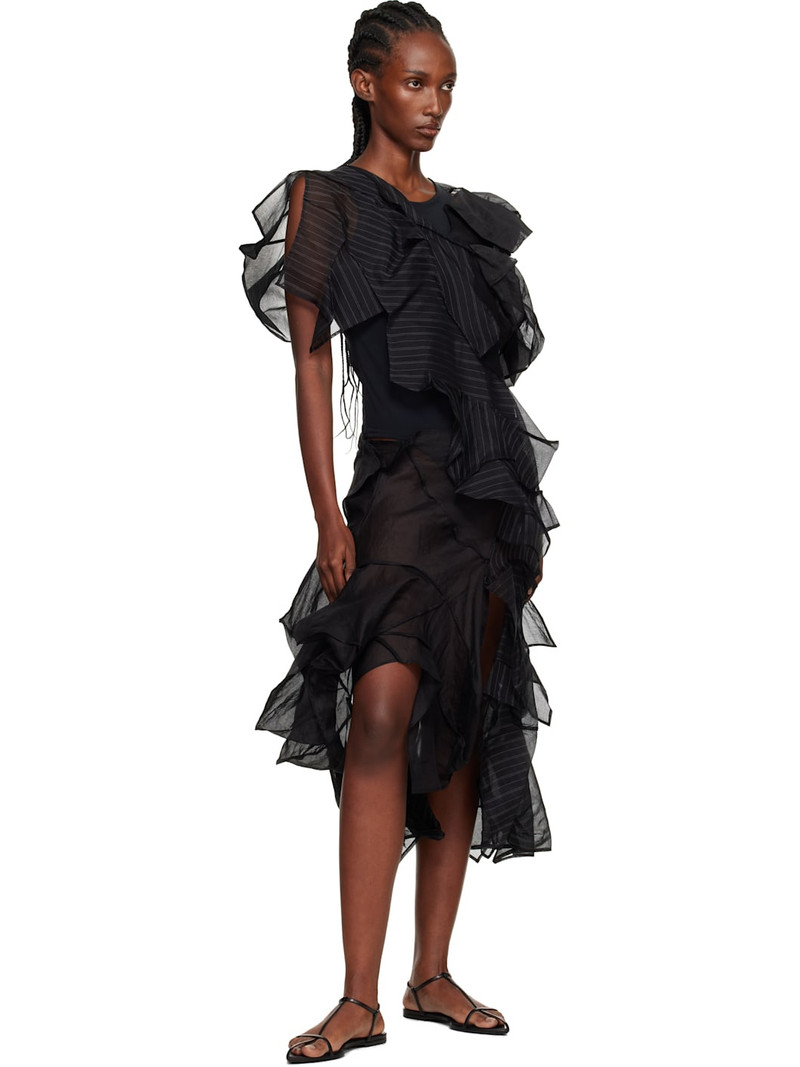 Yohji Yamamoto Black ASM Darts 3D Blouse outlook