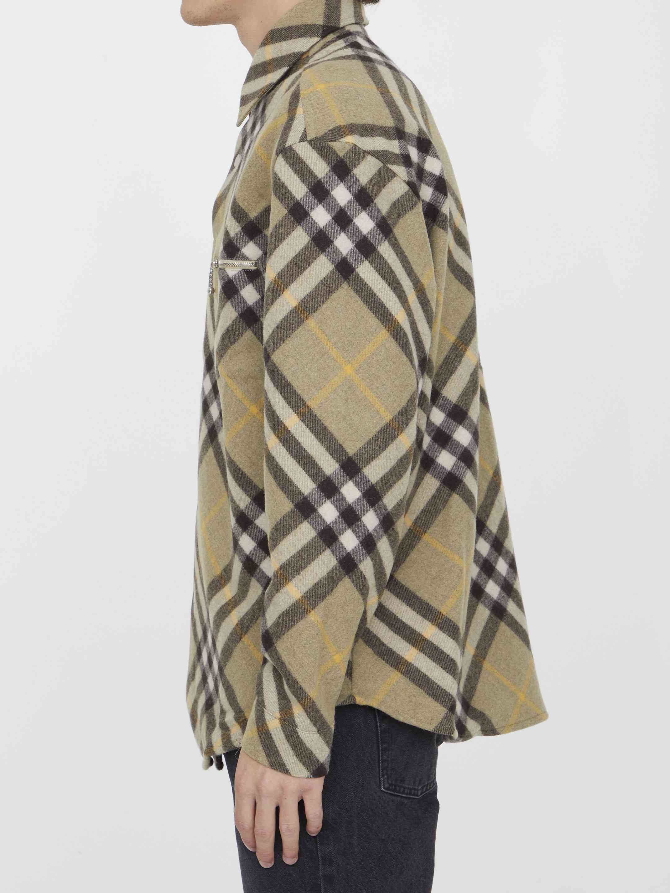Burberry Men Check Wool Shirt - 3