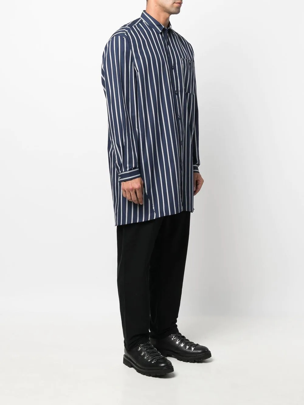 striped oversized long shirt - 3