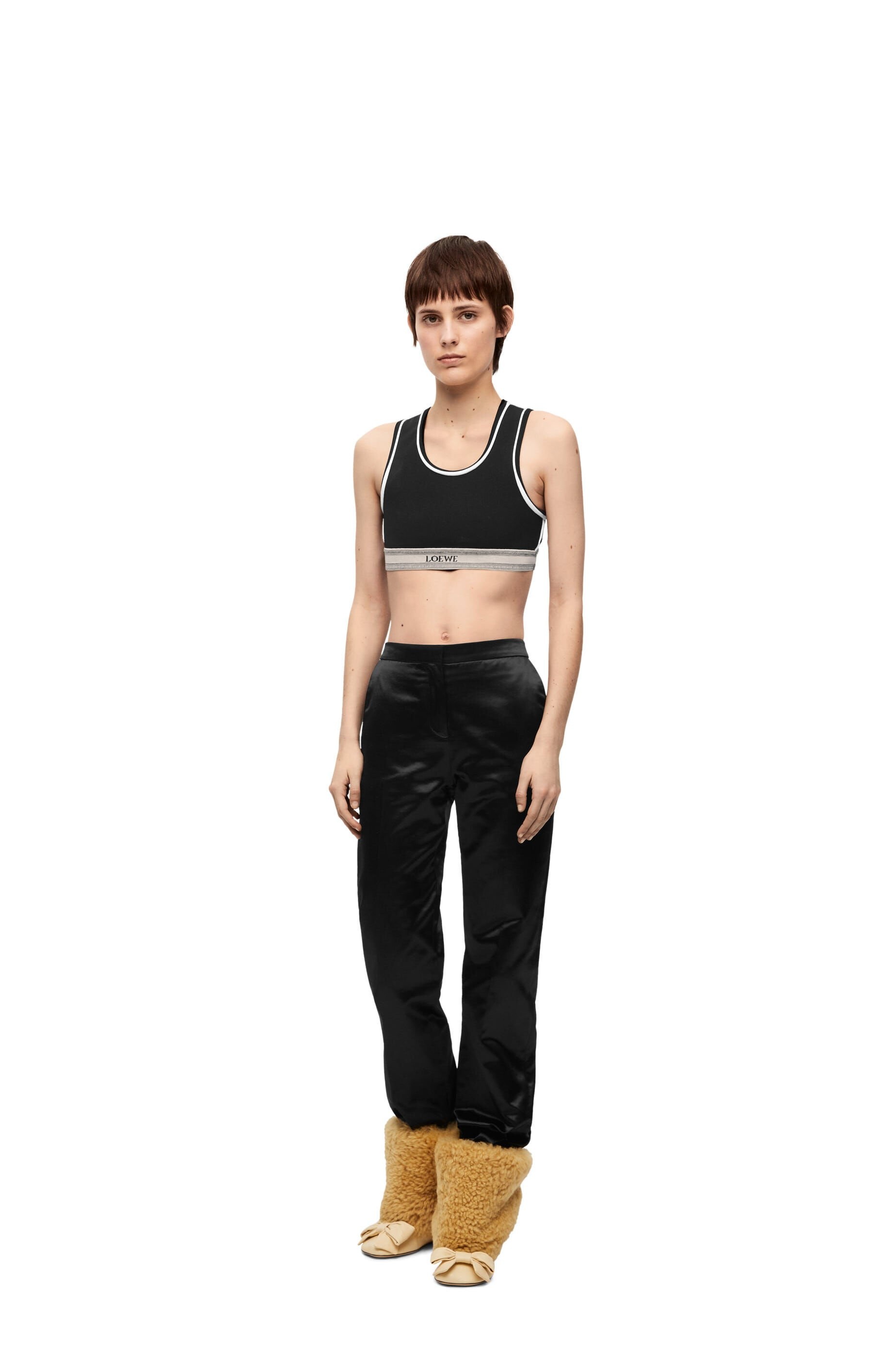 Cropped tank top in viscose - 2