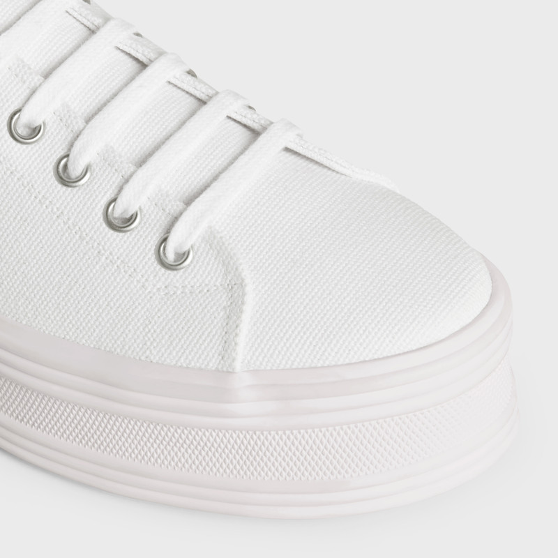JANE LOW LACE-UP SNEAKER in CANVAS AND CALFSKIN 4