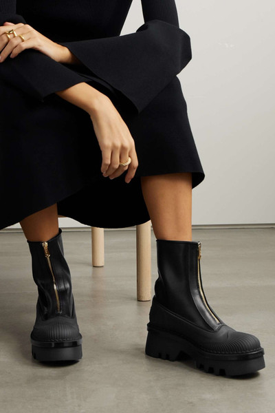 Chloé + NET SUSTAIN Raina TPU-trimmed leather ankle boots outlook