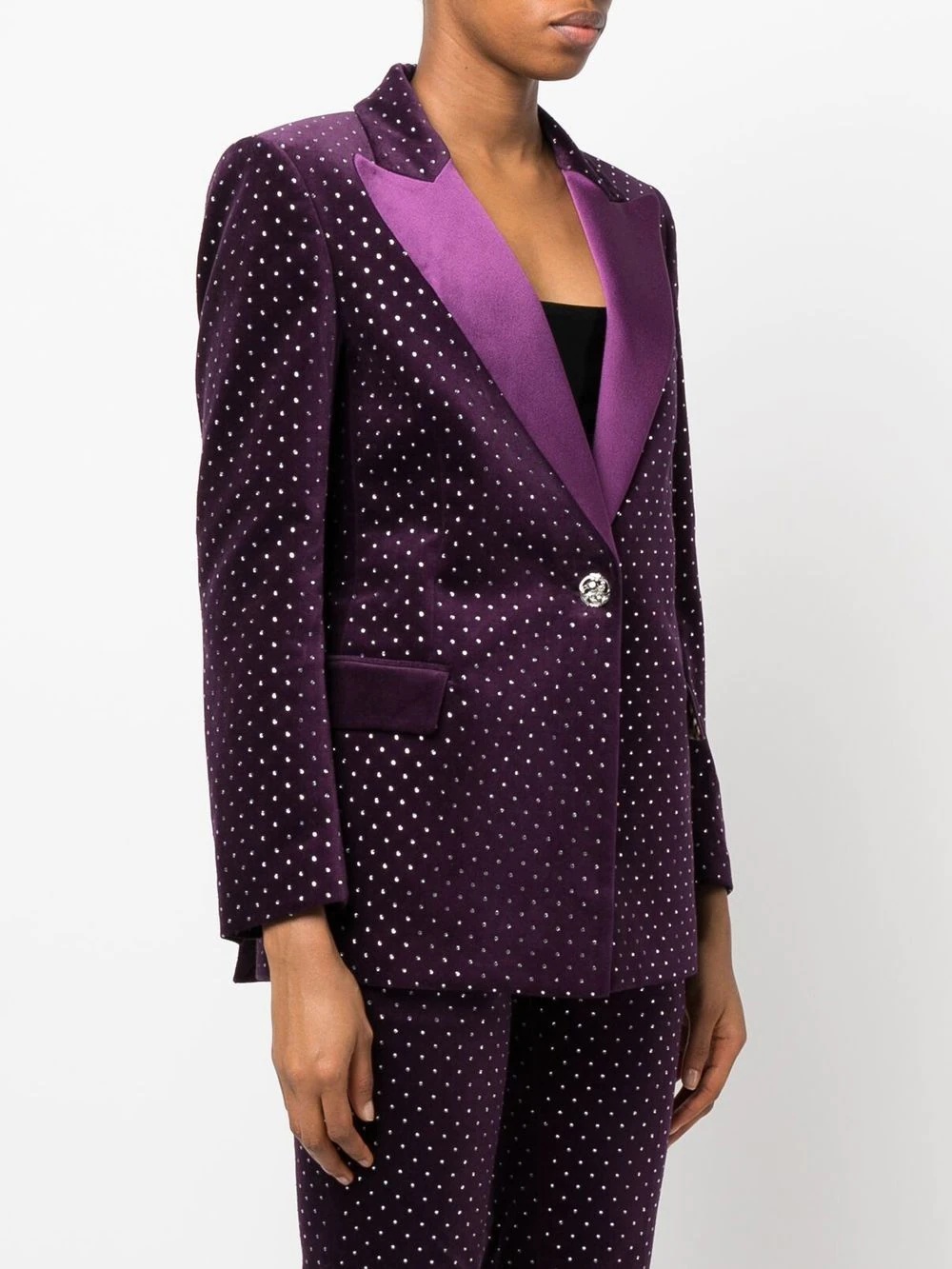 crystal-embellished blazer - 3