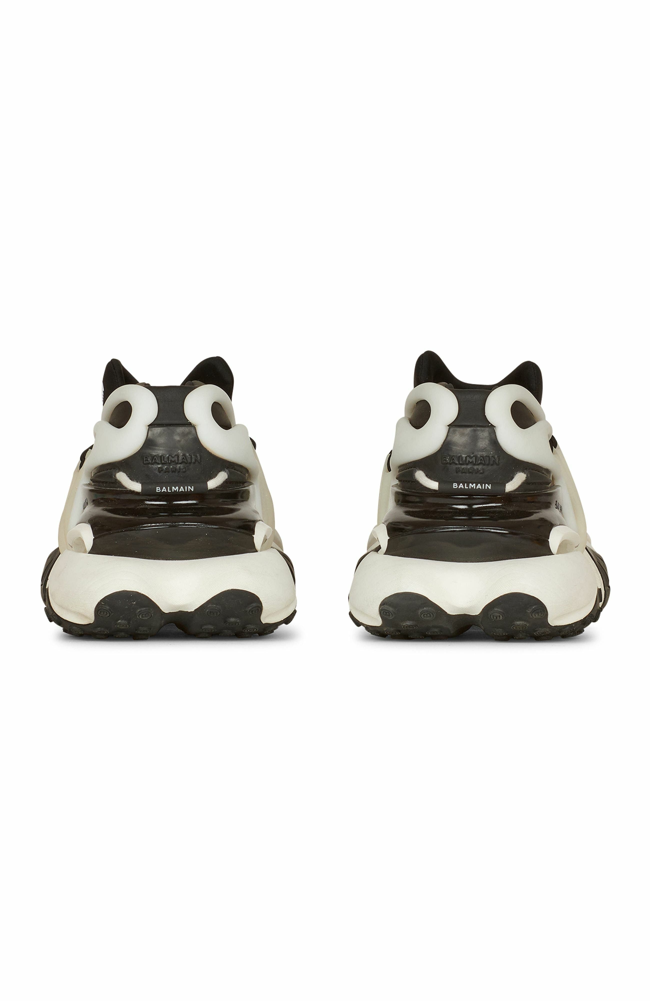 Balmain Unicorn low-top sneakers in neoprene and leather in Black at Nordstrom - 3