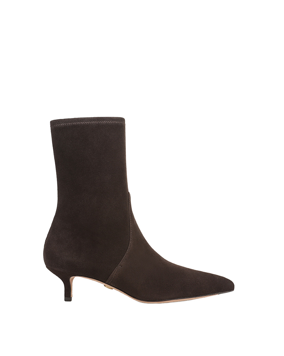 LISA STRETCH KITTEN-HEEL BOOTIE - 5