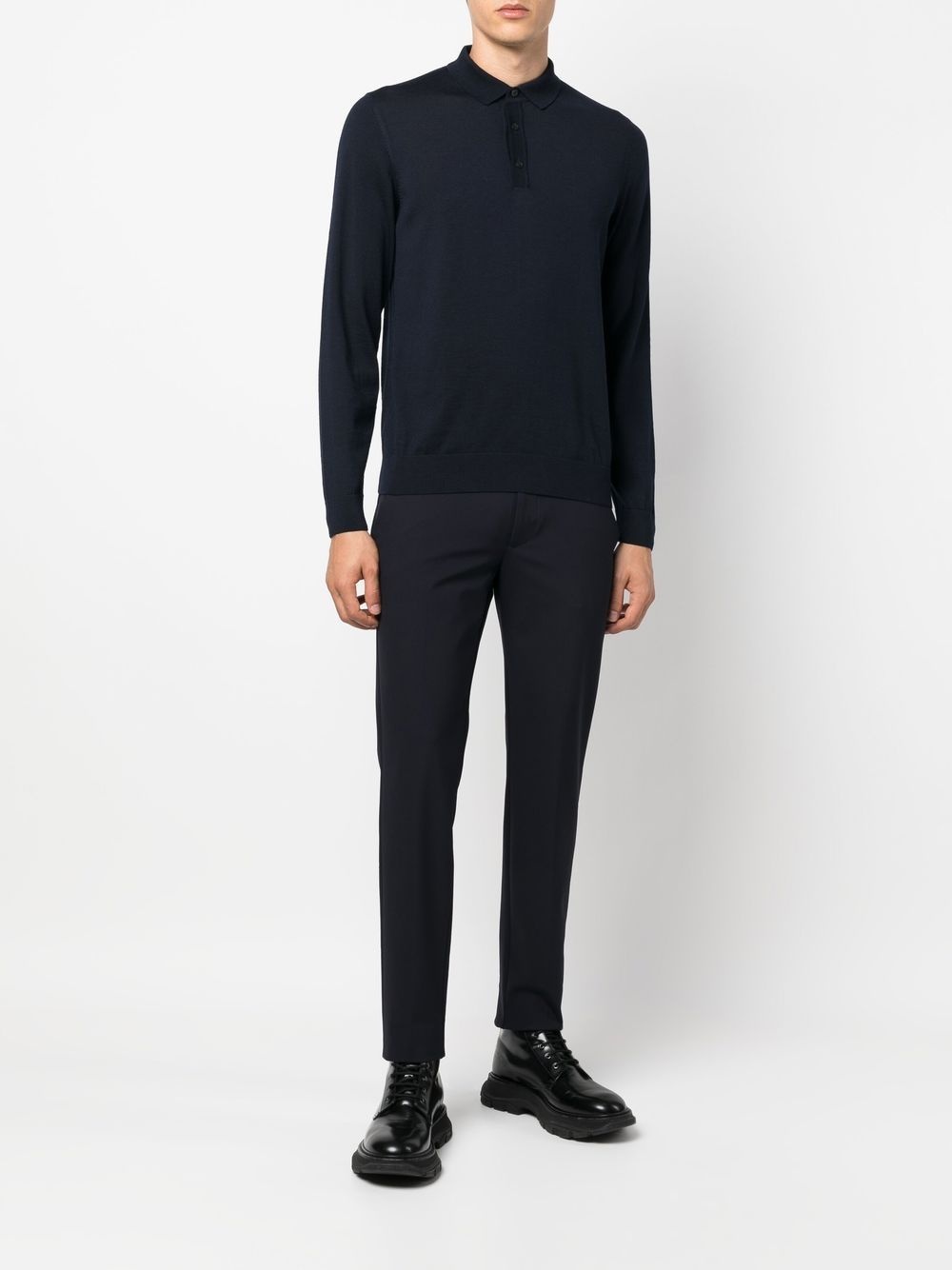 long-sleeve polo shirt - 2