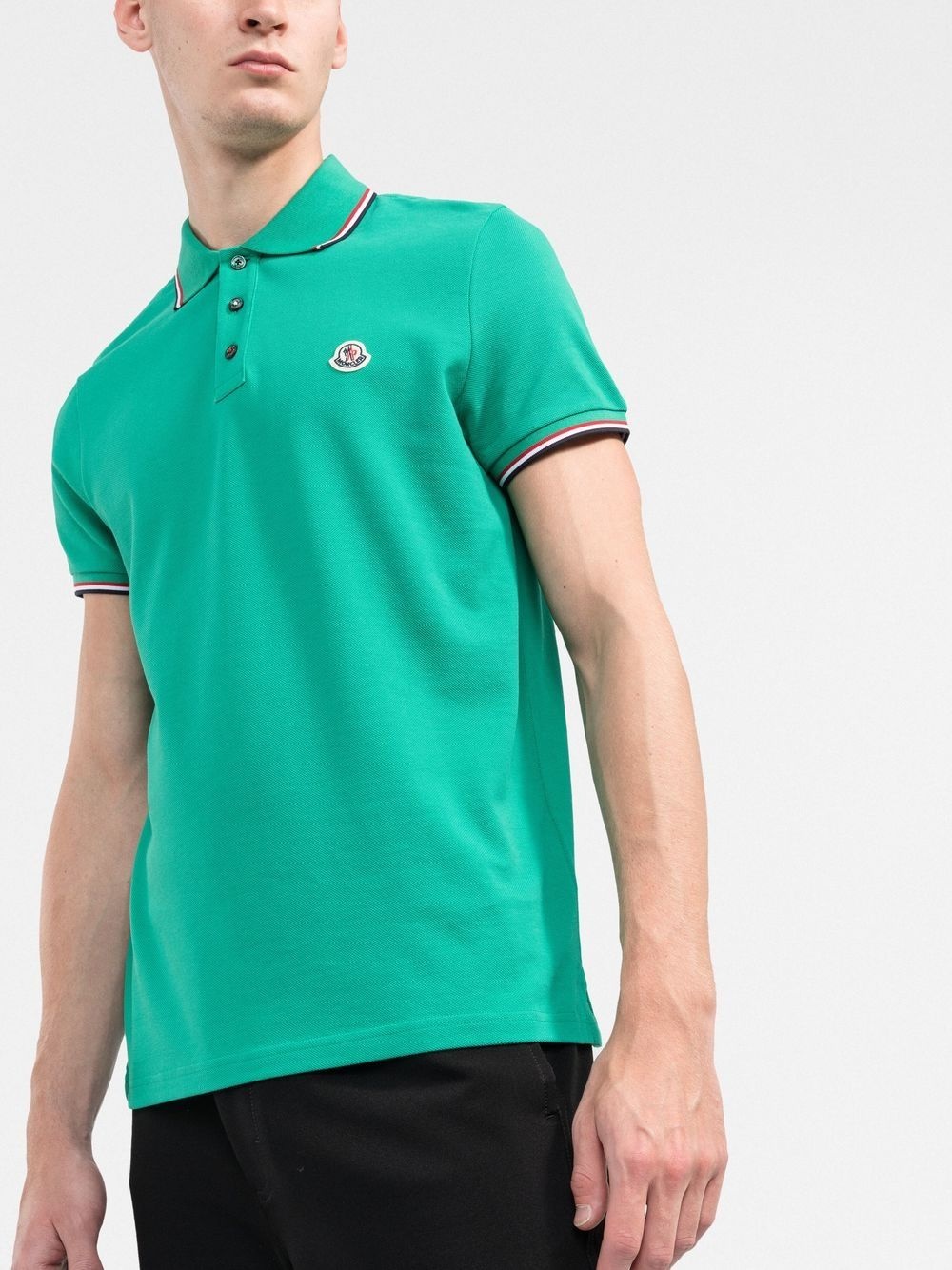 logo-patch polo shirt - 3