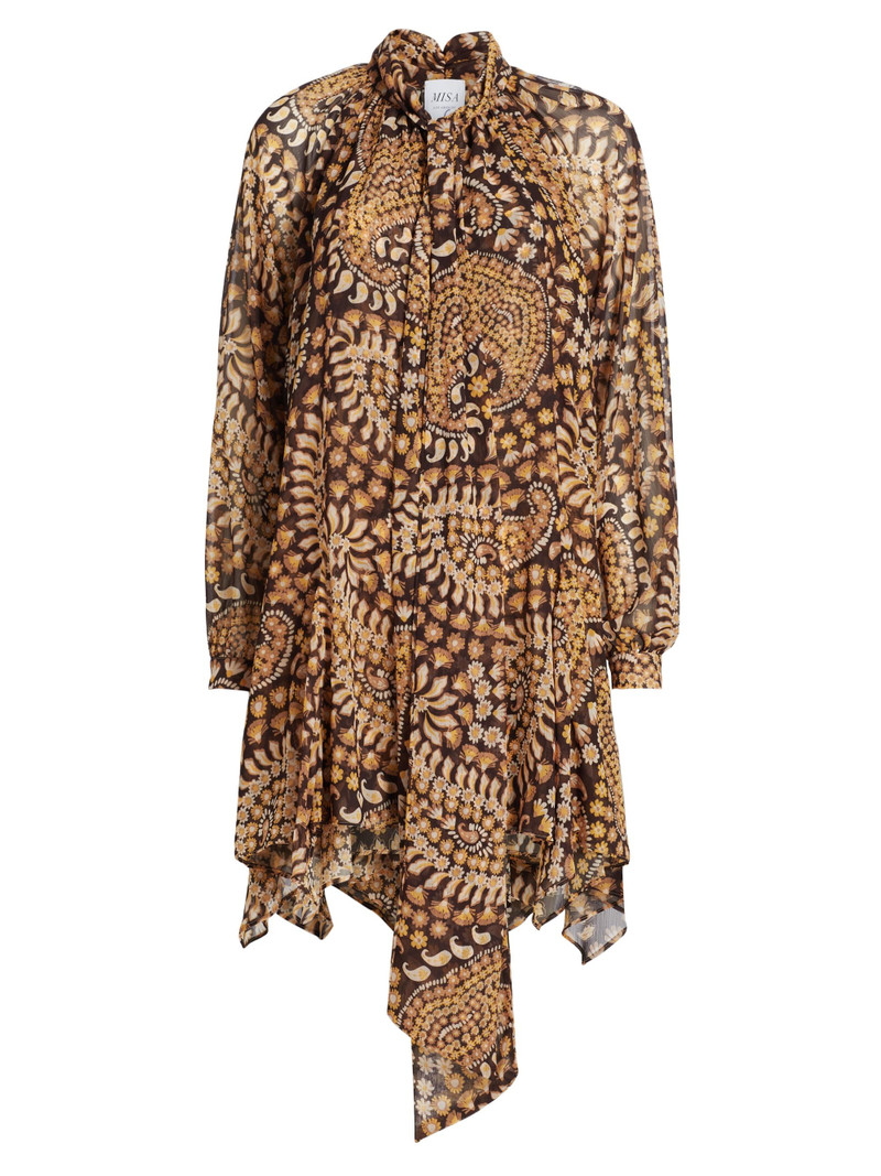Women's Cindy Printed Draped Minidress - Daisy Paisley 1