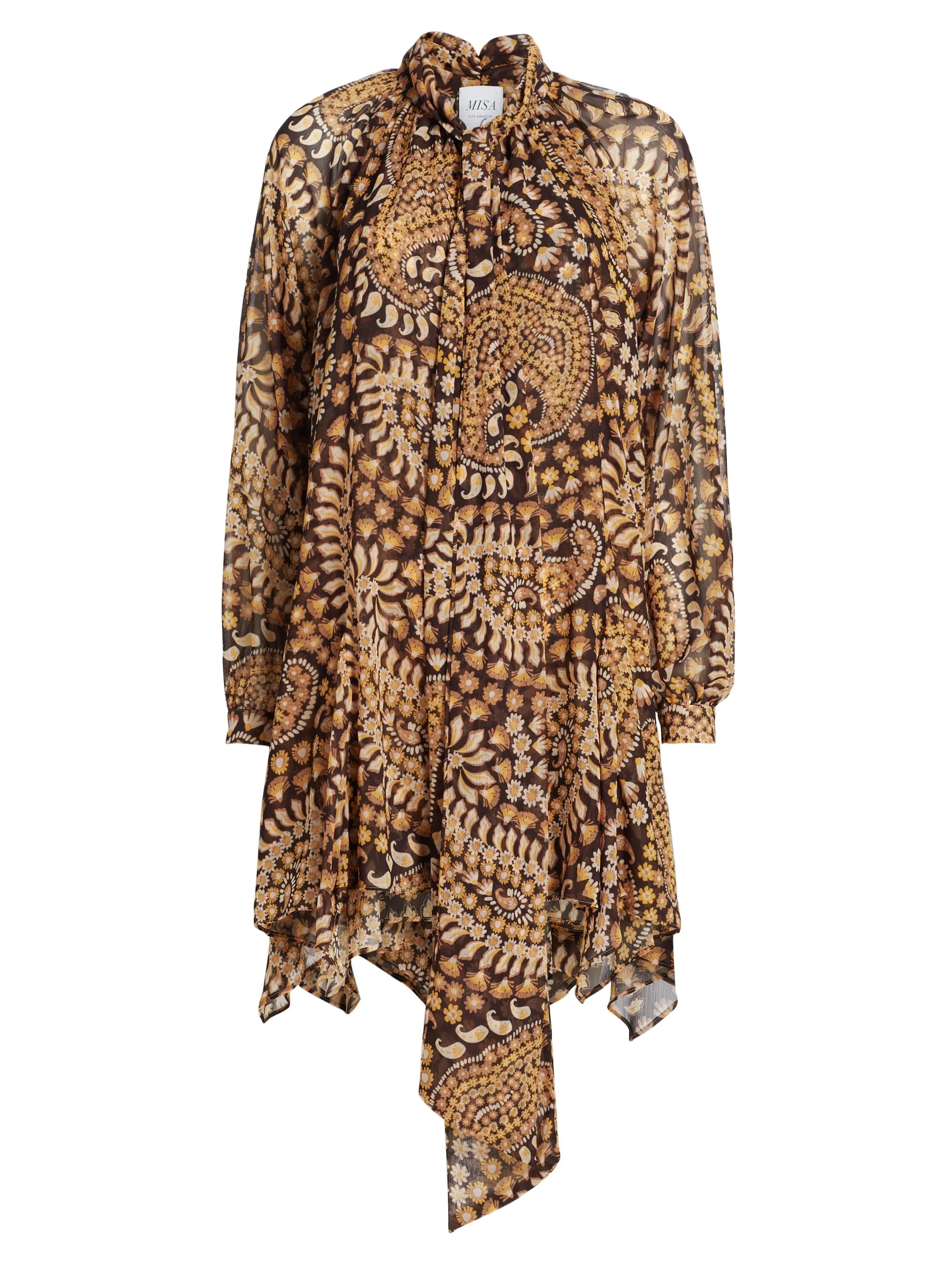 Women's Cindy Printed Draped Minidress - Daisy Paisley - 1