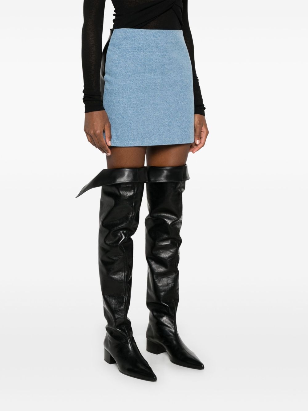 denim mini skirt - 3