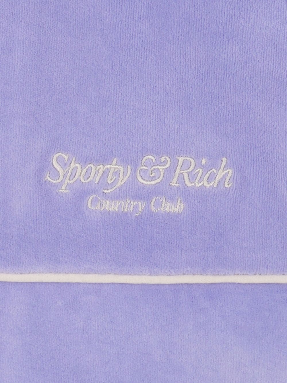 Script logo-embroidered velour track pants - 3