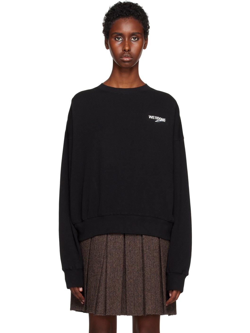 Black Printed Sweatshirt - 1