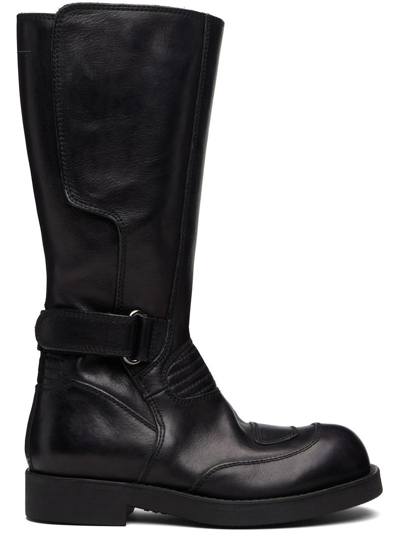 Black Biker Boots 1