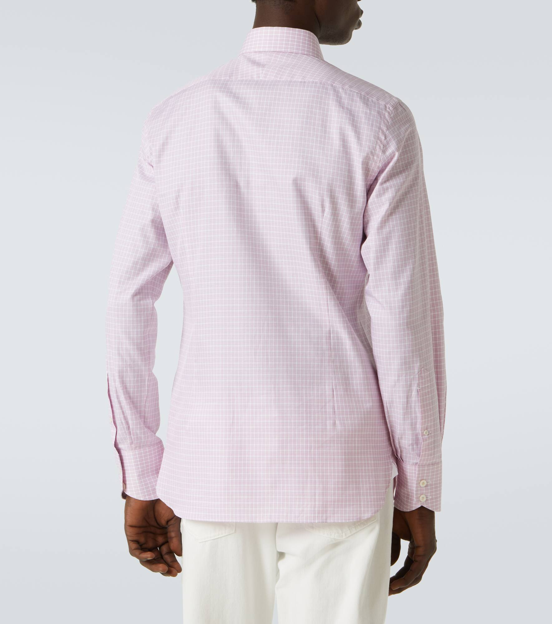 Checked cotton poplin shirt - 4