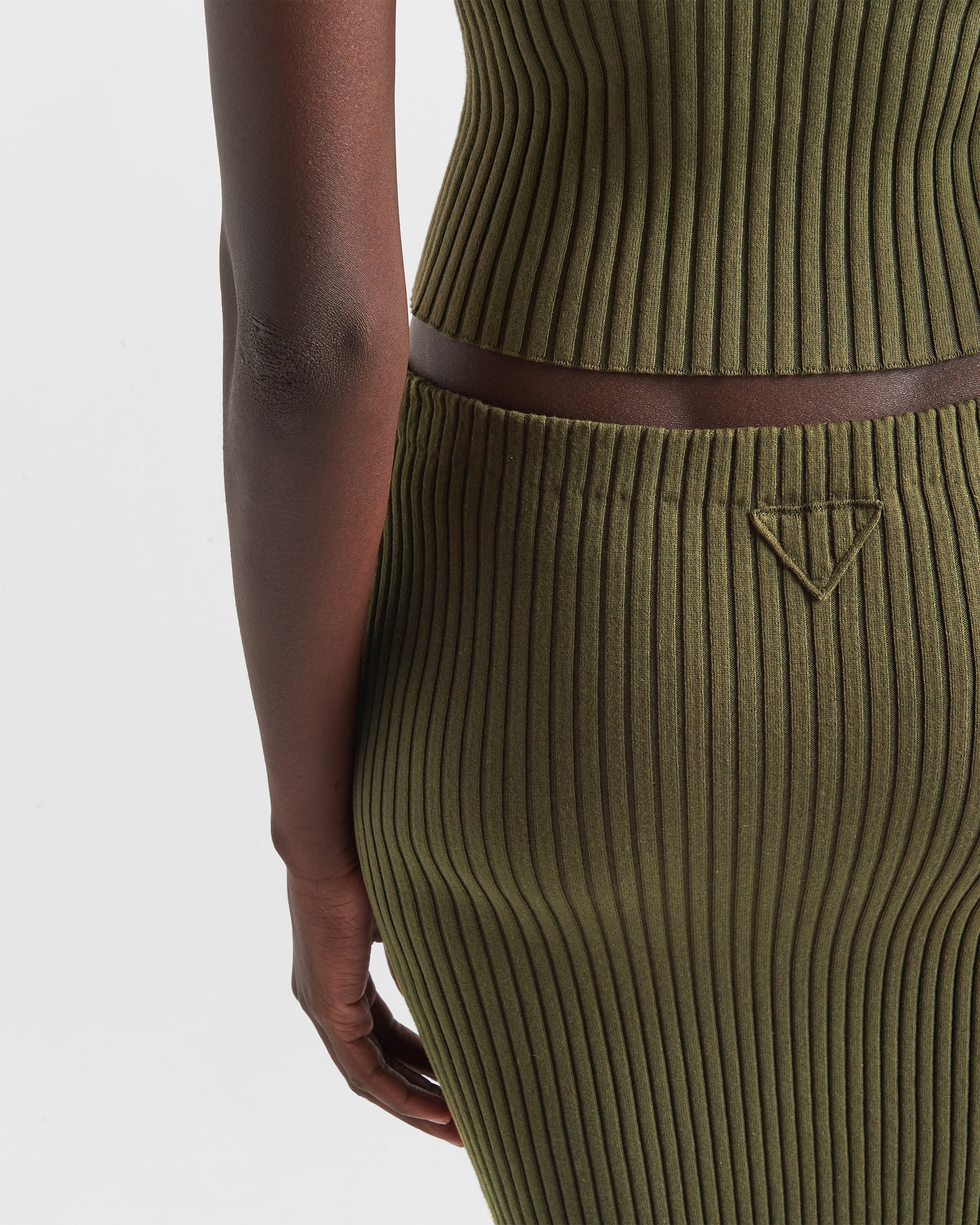 Ribbed knit cotton skirt - 3