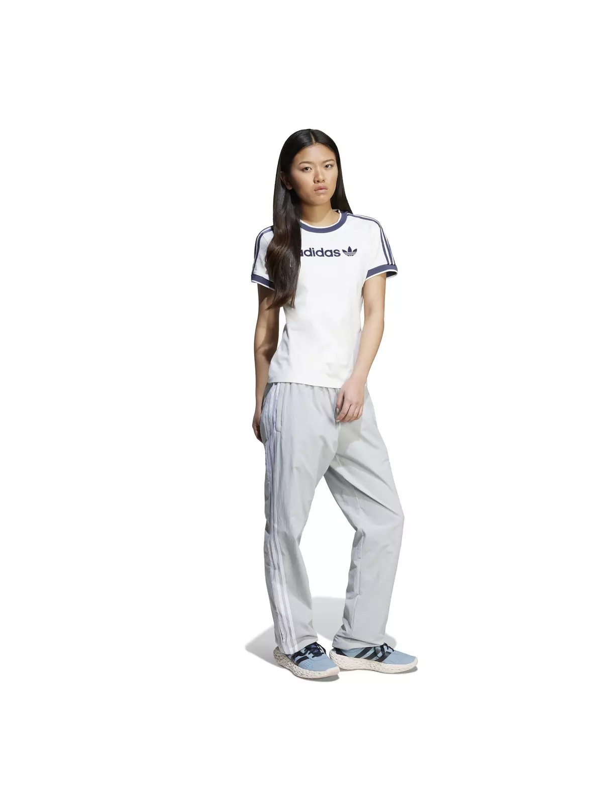 Originals Women's Linear Logo 3-Stripes T-Shirt -White - 5