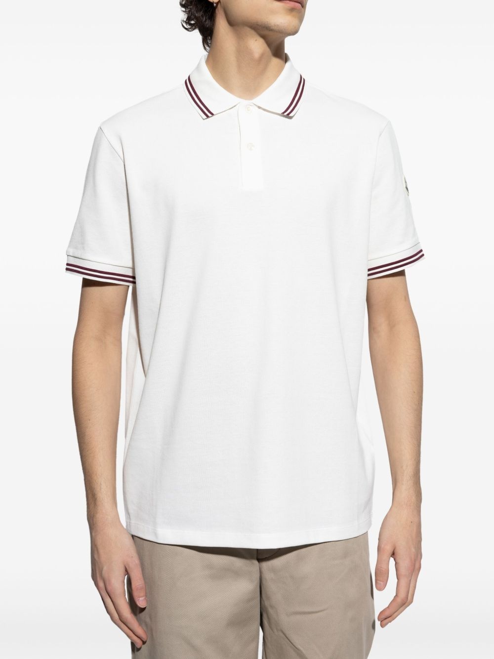logo-patch polo shirt - 3
