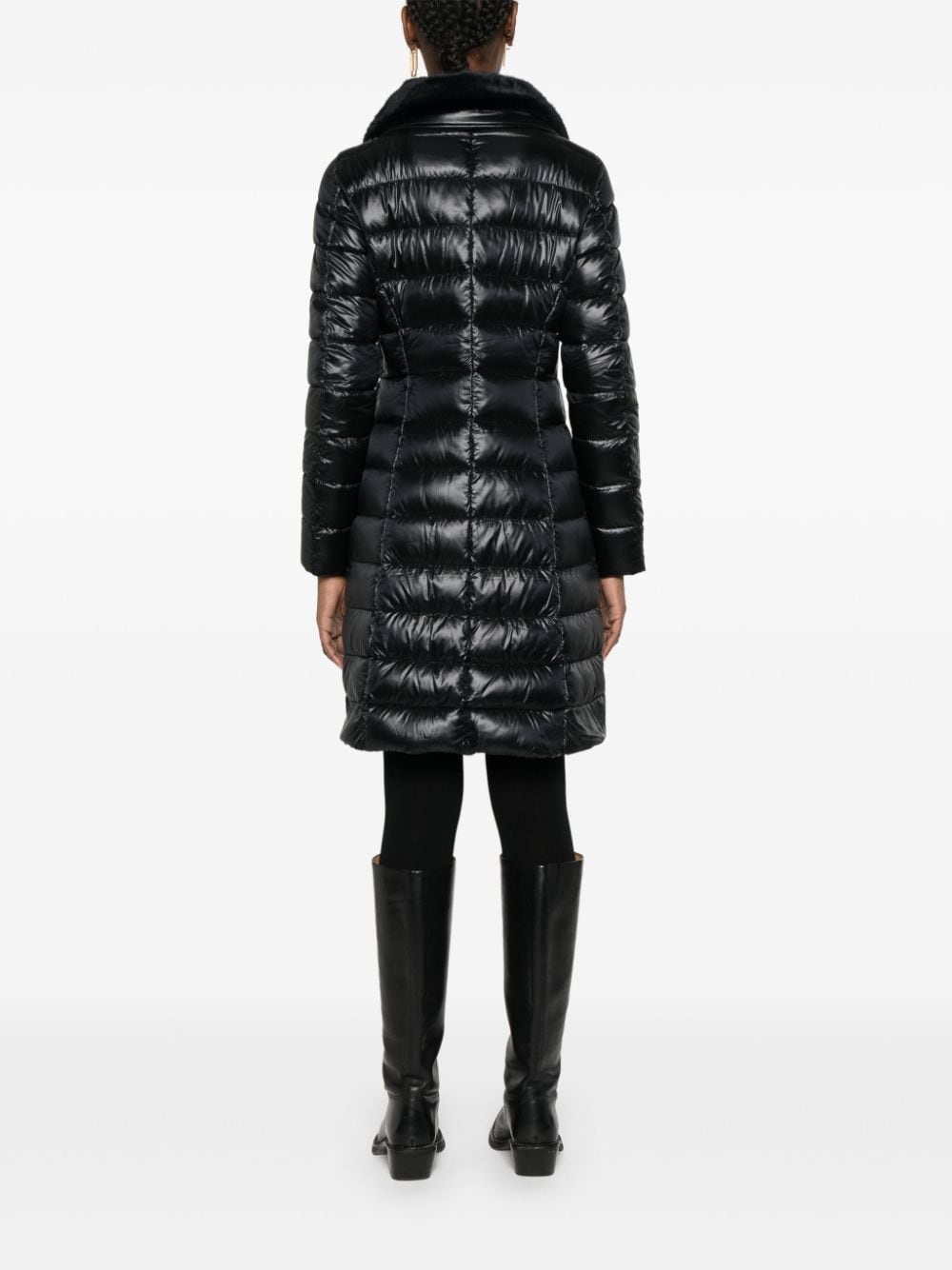 faux-fur collar puffer coat - 4